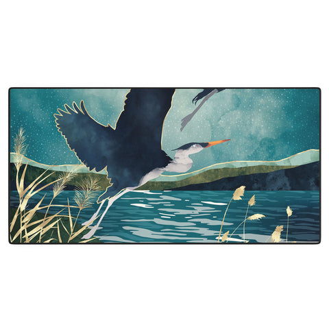 SpaceFrogDesigns Evening Heron Desk Mat