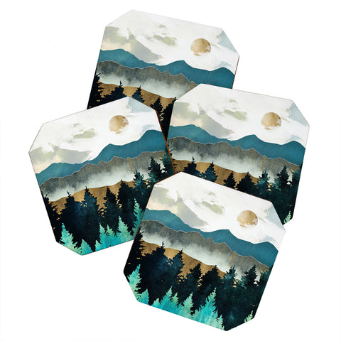 SpaceFrogDesigns Forest Mist Coaster Set