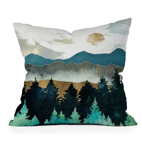 SpaceFrogDesigns Forest Mist Outdoor Throw Pillow