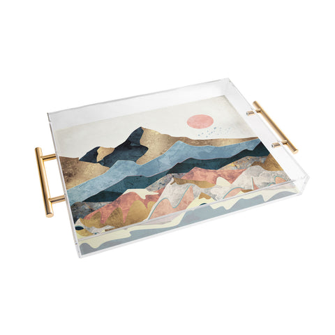 SpaceFrogDesigns Golden Peaks Acrylic Tray