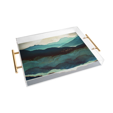 SpaceFrogDesigns Indigo Mountains Acrylic Tray