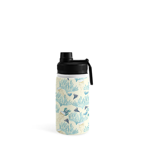 SpaceFrogDesigns Jellyfish and Coral Yellow Water Bottle