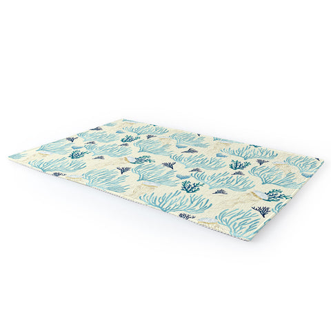 SpaceFrogDesigns Jellyfish and Coral Yellow Area Rug