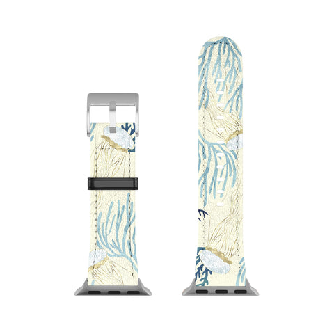 SpaceFrogDesigns Jellyfish and Coral Yellow Apple Watch Band