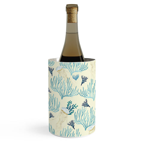 SpaceFrogDesigns Jellyfish and Coral Yellow Wine Chiller