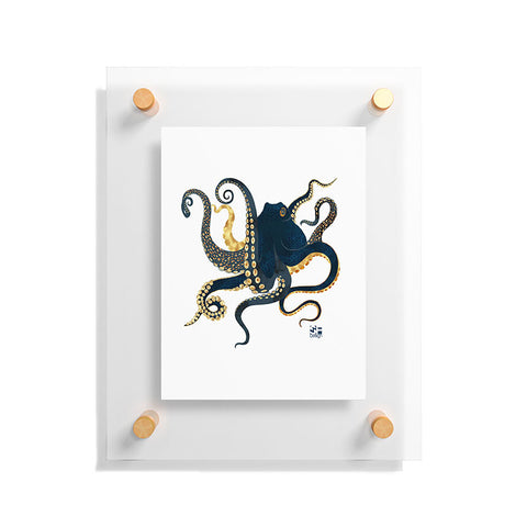 SpaceFrogDesigns Metallic Octopus IV Floating Acrylic Print