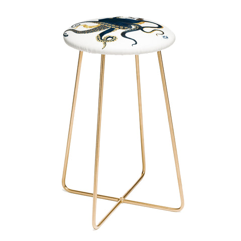 SpaceFrogDesigns Metallic Octopus IV Counter Stool