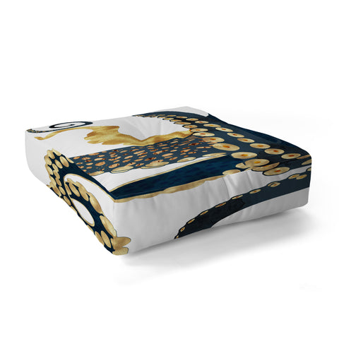 SpaceFrogDesigns Metallic Octopus IV Floor Pillow Square