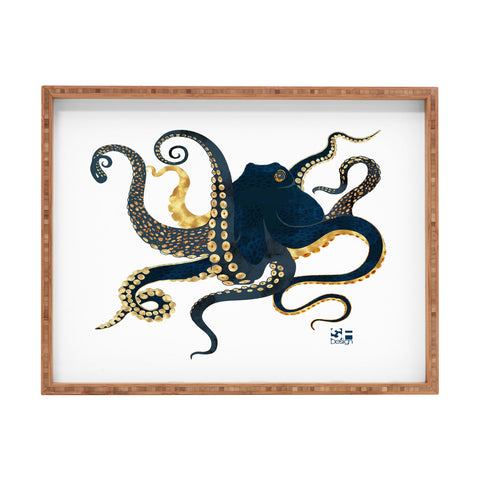 SpaceFrogDesigns Metallic Octopus IV Rectangular Tray