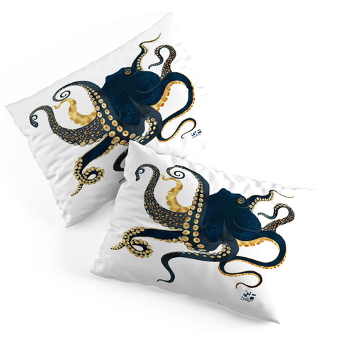 SpaceFrogDesigns Metallic Octopus IV Pillow Shams