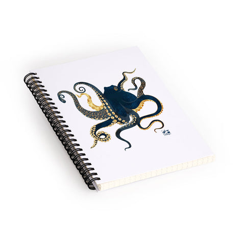 SpaceFrogDesigns Metallic Octopus IV Spiral Notebook