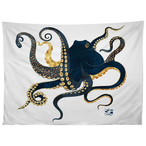 SpaceFrogDesigns Metallic Octopus IV Tapestry