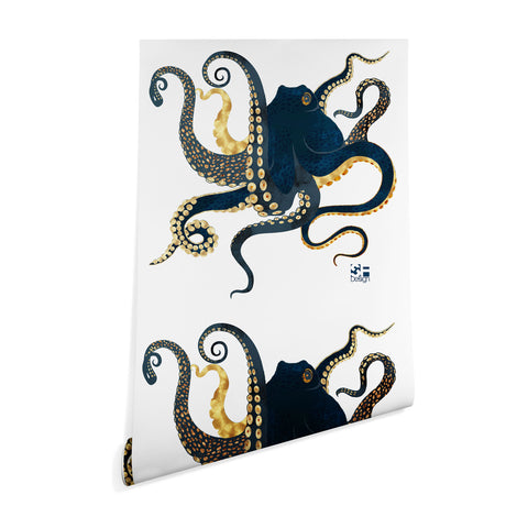 SpaceFrogDesigns Metallic Octopus IV Wallpaper