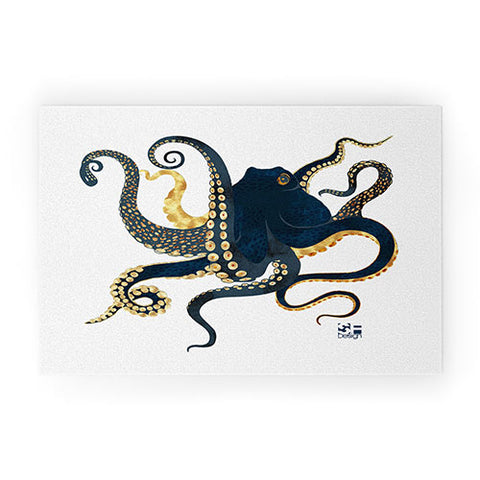 SpaceFrogDesigns Metallic Octopus IV Welcome Mat