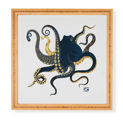 SpaceFrogDesigns Metallic Octopus IV Framed Wall Art