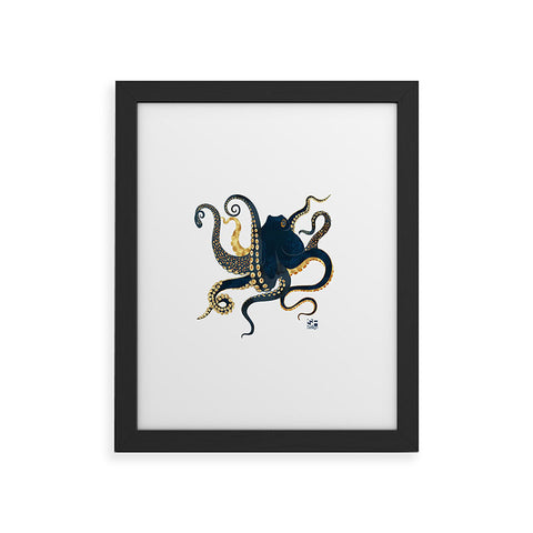 SpaceFrogDesigns Metallic Octopus IV Framed Art Print