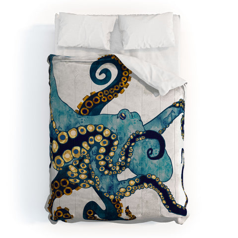 SpaceFrogDesigns Metallic Octopus VI Comforter