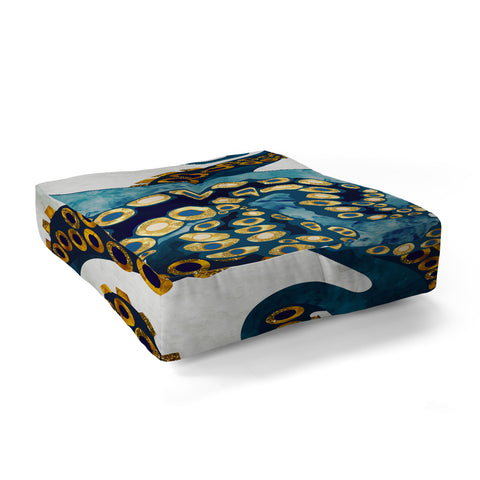 SpaceFrogDesigns Metallic Octopus VI Floor Pillow Square
