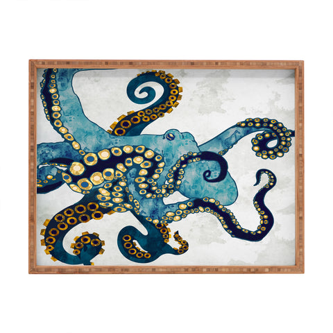 SpaceFrogDesigns Metallic Octopus VI Rectangular Tray