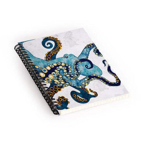 SpaceFrogDesigns Metallic Octopus VI Spiral Notebook