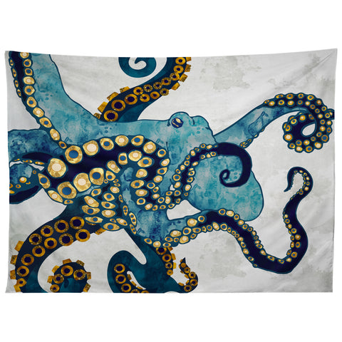 SpaceFrogDesigns Metallic Octopus VI Tapestry