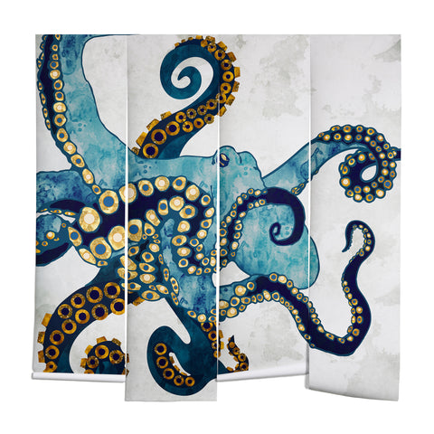 SpaceFrogDesigns Metallic Octopus VI Wall Mural