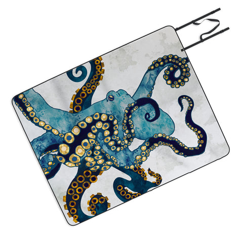 SpaceFrogDesigns Metallic Octopus VI Picnic Blanket