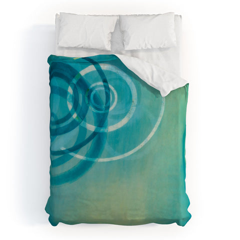 Stacey Schultz Circle World Aqua Duvet Cover