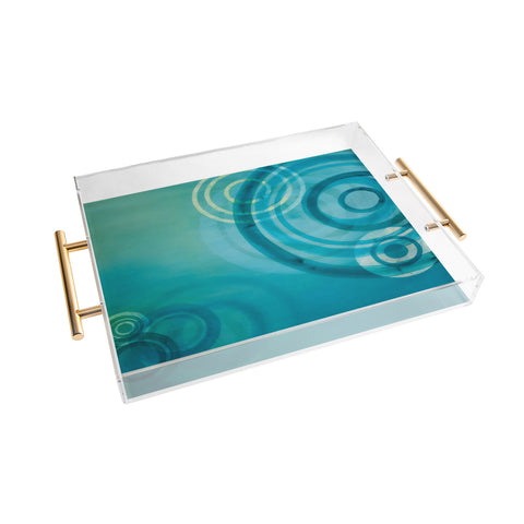 Stacey Schultz Circle World Blue Acrylic Tray