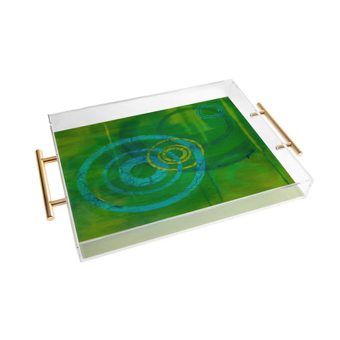 Stacey Schultz Circle World Green Acrylic Tray