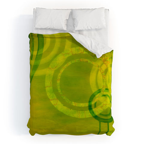 Stacey Schultz Circle World Yellow Duvet Cover