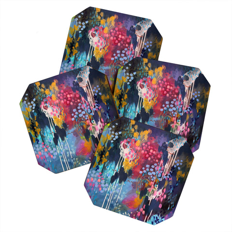 Stephanie Corfee Blue Velvet Coaster Set