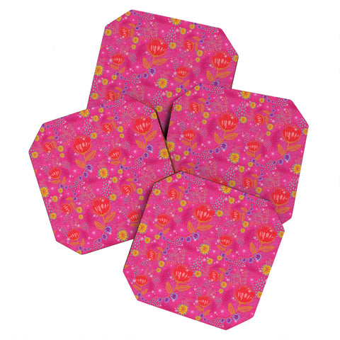 Stephanie Corfee Bright Bouquet Coaster Set