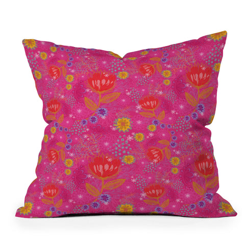Stephanie Corfee Bright Bouquet Outdoor Throw Pillow