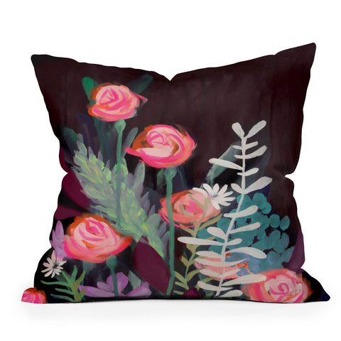 Stephanie Corfee Deep Dark Outdoor Throw Pillow