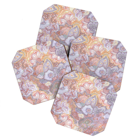 Stephanie Corfee Flourish Allover Muted Desert Coaster Set