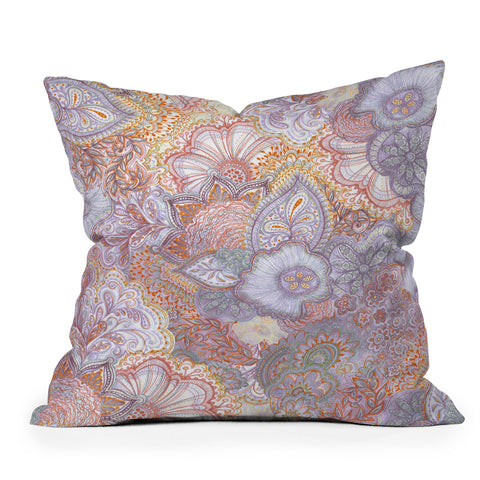 Stephanie Corfee Flourish Allover Muted Desert Outdoor Throw Pillow