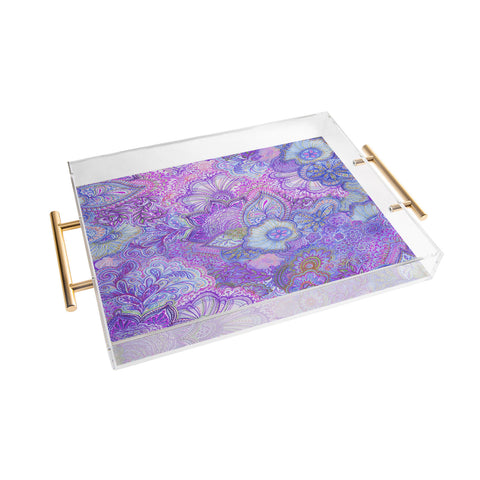 Stephanie Corfee Flourish Allover Purply Acrylic Tray