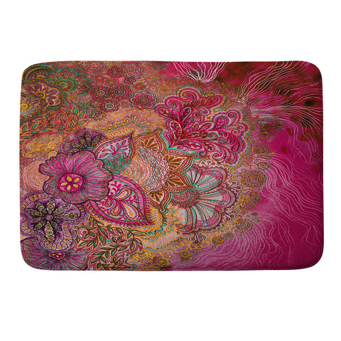 Stephanie Corfee Flourish Berry Memory Foam Bath Mat