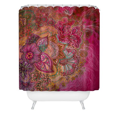 Stephanie Corfee Flourish Berry Shower Curtain