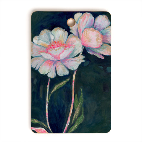 Stephanie Corfee Flowers In The Dark Cutting Board Rectangle