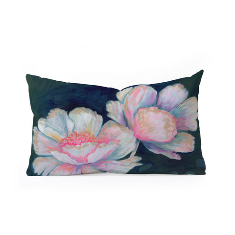 Stephanie Corfee Flowers In The Dark Oblong Throw Pillow