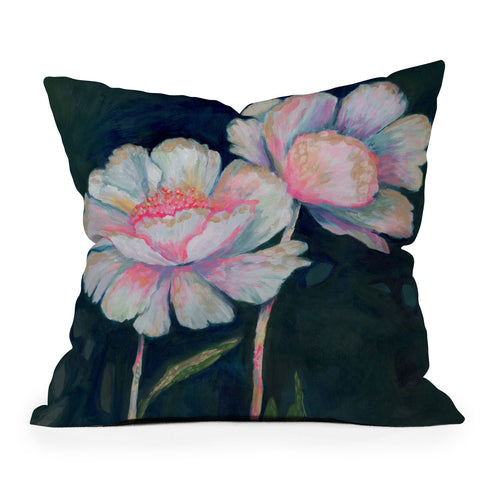 Stephanie Corfee Flowers In The Dark Outdoor Throw Pillow Havenly