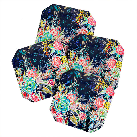 Stephanie Corfee Night Bloomers Coaster Set