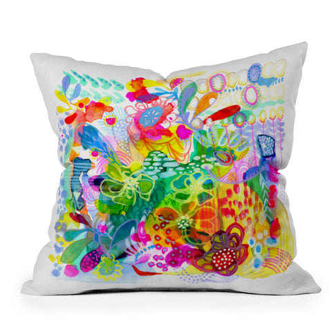 Stephanie Corfee Painted Garden Outdoor Throw Pillow