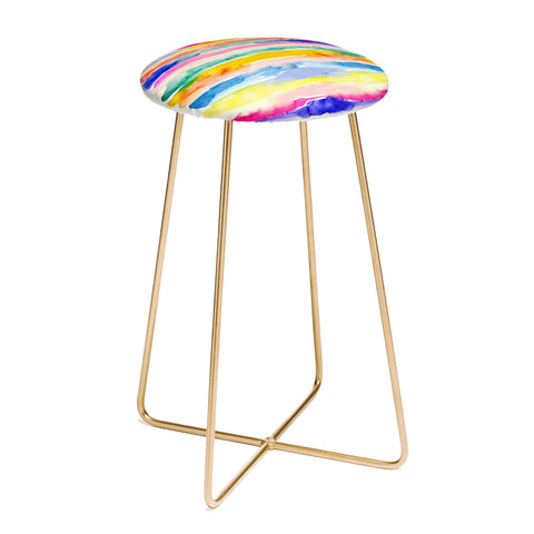 Stephanie Corfee Swooshy Stripes Counter Stool