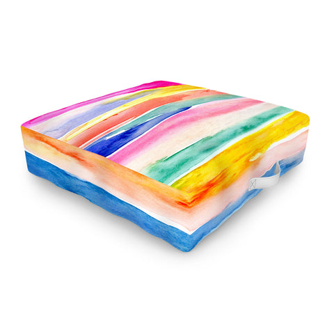 Stephanie Corfee Swooshy Stripes Outdoor Floor Cushion