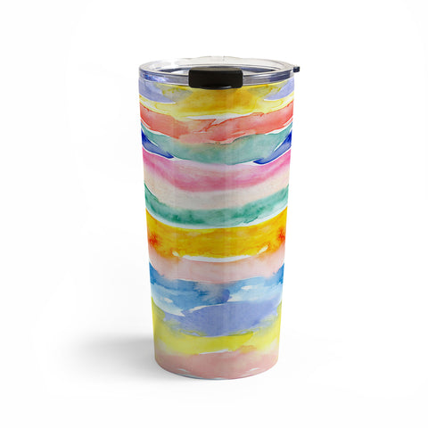 Stephanie Corfee Swooshy Stripes Travel Mug