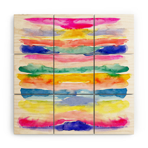 Stephanie Corfee Swooshy Stripes Wood Wall Mural