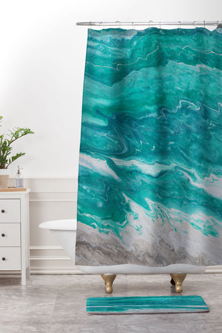 Studio K Originals Bay Rush Shower Curtain And Mat